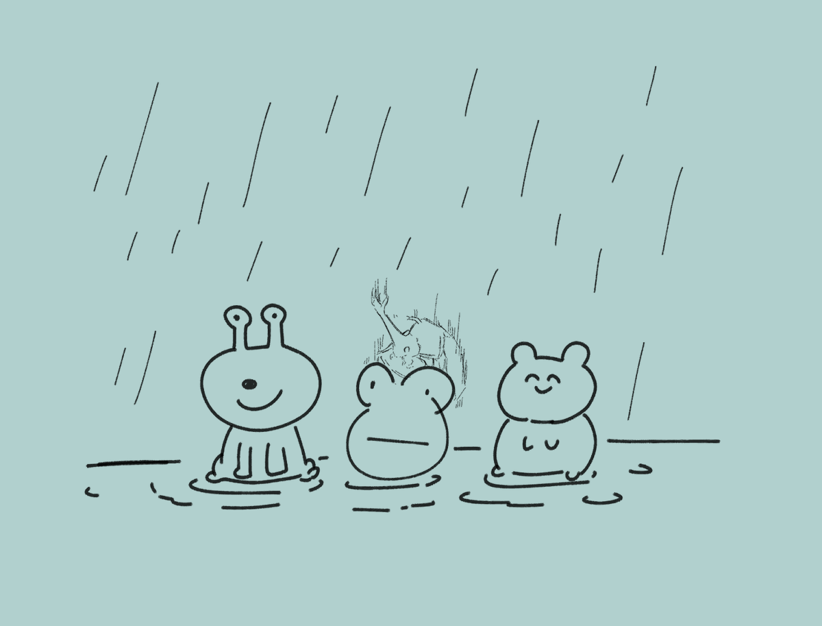 incas12's tweet photo. 梅雨だしカエル描くか https://t.co/wULlDmpoHQ