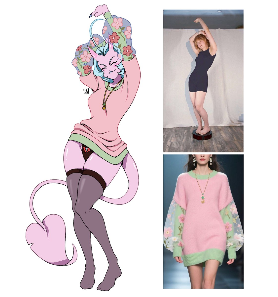 theaaronschmit's tweet photo. Chouquette in a trendy dress 🥻💖 (Pose provided by @ThePoseBunny) https://t.co/01HZE9CHGW
