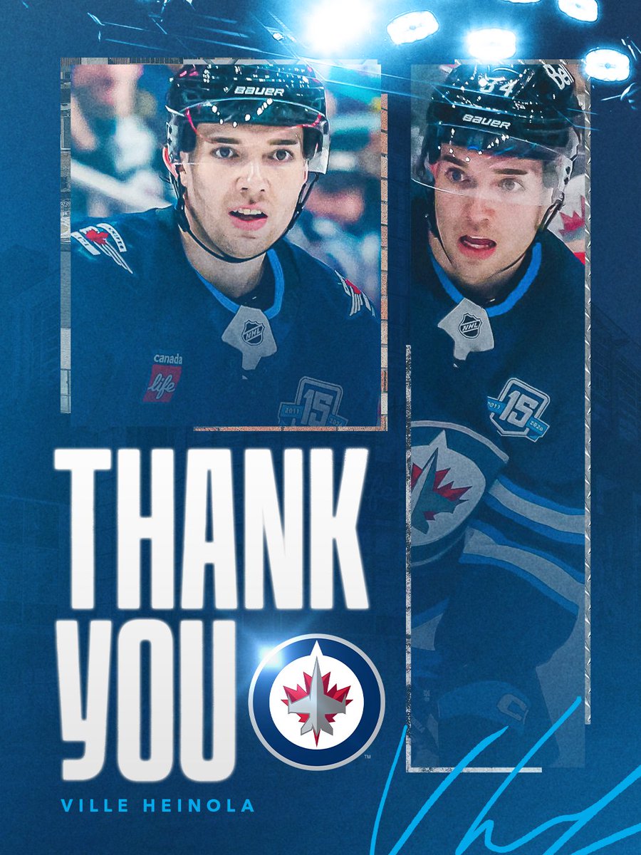 NHLJets's tweet photo. Thank you Ville, Colin and Jacob 💙 https://t.co/QpEVPkO8gb