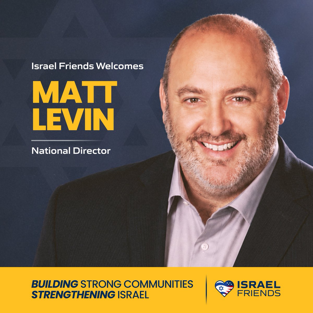 IsraelFriendsUS's tweet photo. We are proud to welcome Matt Levin as the new National Director of Israel Friends.

For more than 36 years, Matt has dedicated his career to strengthening Israel and the Jewish community. His leadership includes more than 25 years with AIPAC and 12 years as a CEO within the Jewish Federation system, where he led transformational fundraising campaigns, strengthened institutions, built lasting partnerships, and inspired generations of supporters.

Now, he brings that experience to Israel Friends at a critical moment.

“After 36 years of serving Israel and the Jewish community, I knew October 7 wasn’t the end of a story—it was a call to do even more. That’s why I joined Israel Friends.”
— Matt Levin

As Israel Friends continues to expand its impact through defense innovation, life-saving medical equipment, trauma recovery initiatives, and support for Israel’s defenders and communities, Matt’s leadership will help strengthen our mission and grow our reach across North America.

Please join us in welcoming Matt to the Israel Friends family. We look forward to the impact we’ll make together.

#IsraelFriends #Leadership #NonprofitLeadership #StandWithIsrael #JewishCommunity #Fundraising #Philanthropy #Israel