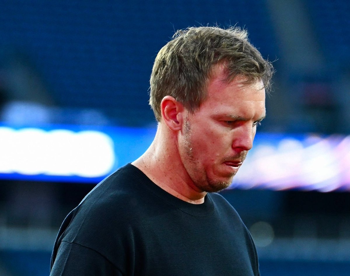 yomitepope56's tweet photo. 🚨💣 BREAKING: Julian Nagelsmann has been advised by the DFB to consider stepping down as Germany head coach.

If he refuses to resign, the current plan is to dismiss him. He remains in charge for now, with a final decision expected soon.

Nagelsmann met with the DFB today to explain Germany’s World Cup exit, but the process is understood to be independent of Jürgen Klopp.

(@berger_pj @SkySportDE)