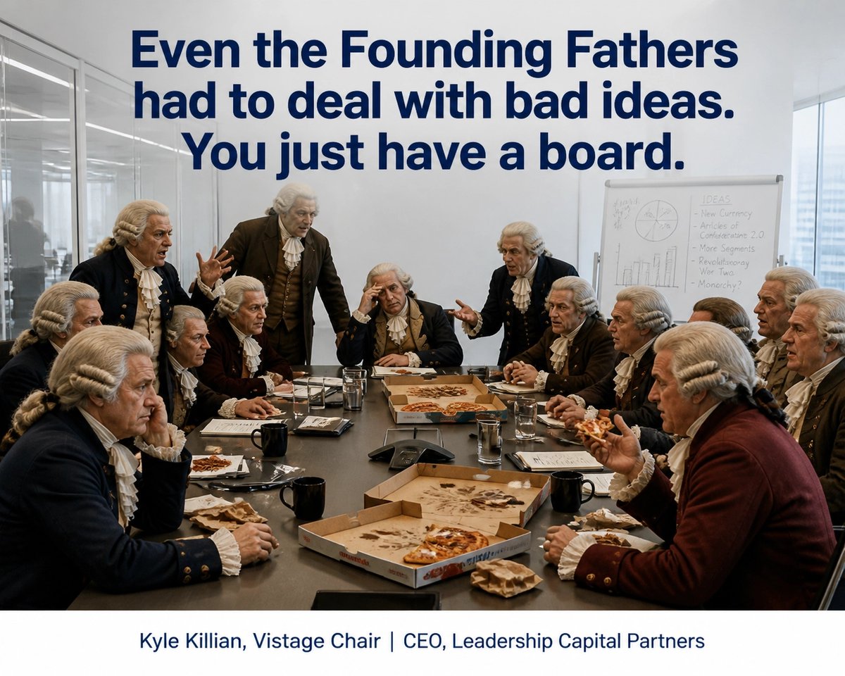 Kylegkillian's tweet photo. Resilience is accountability with a longer timeline. Your board has opinions, but you own the consequences. Leading isn't about being right. It's about owning the fallout.

Kyle Killian
Vistage Chair | CEO, Leadership Capital Partners https://t.co/Vea1RcEiDX