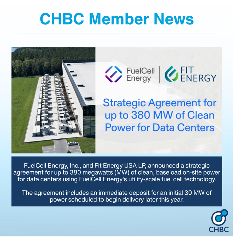 CAHydrogen's tweet photo. CHBC Platinum Member @FuelCell_Energy and Fit Energy USA have announced an agreement for up to 380 MW of clean, on-site baseload power for AI data centers using utility-scale fuel cell technology.
🔗 https://t.co/ip5vjIaCnr https://t.co/MYCMeTG3gf