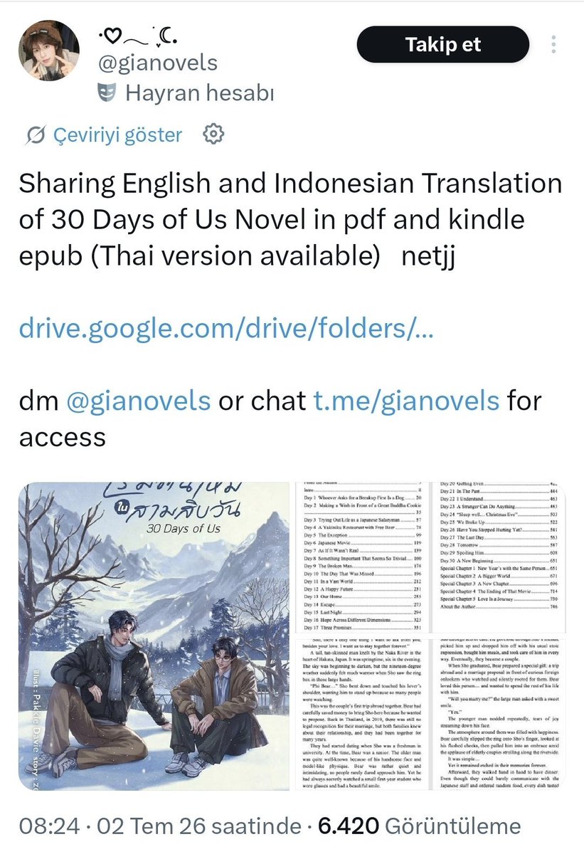 netjjprotect's tweet photo. Hi, guys! Let's help the author by reporting these account.

If we really want to read the novel, let's wait for the official English translation instead of buying unofficial fan translations or copies. The best way to support the author is by waiting for the official release.

Since 30 Days of Us will be portrayed by NetJJ, let's show our support the right way. Please don't buy from these unauthorized sellers, and help report their accounts. Thank you! 🤍

🖇️ https://t.co/eqaIydbpCn

 REPORT AND BLOCK