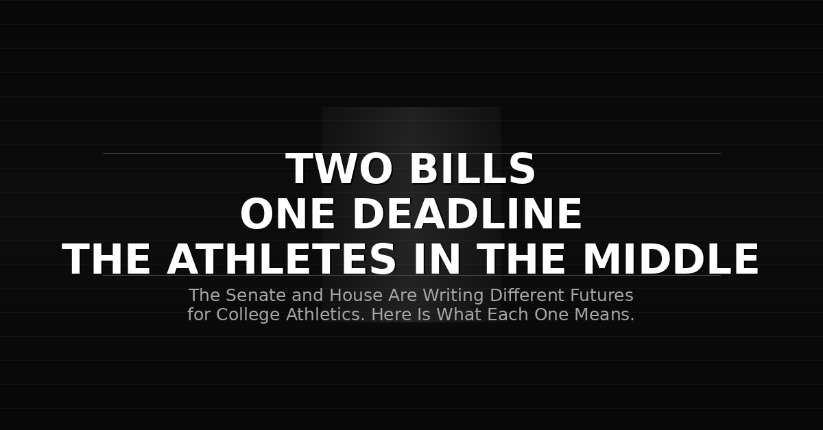NextPlayMgmt's tweet photo. The Senate has one bill.
The House has another.
They disagree on the question that matters most: whether federal law should block college athletes from being classified as employees.
Every side has a reason. Too little starts with the athlete.

https://t.co/SoVj8DOQo2 https://t.co/CZSNfbm48r