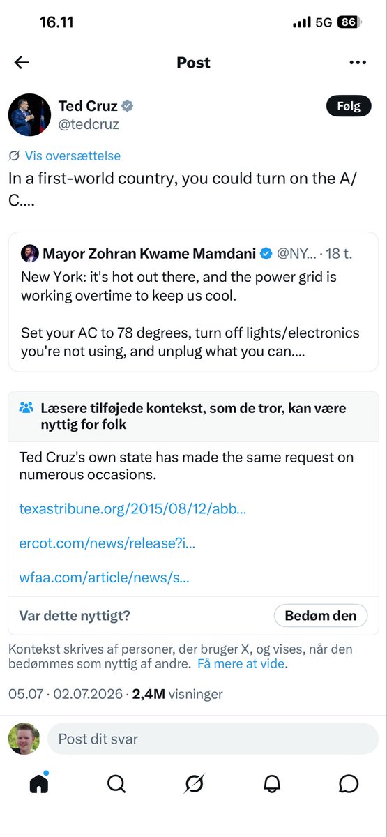 Kri_3340's tweet photo. @tedcruz I love these community notes https://t.co/GUWWPu3mhX