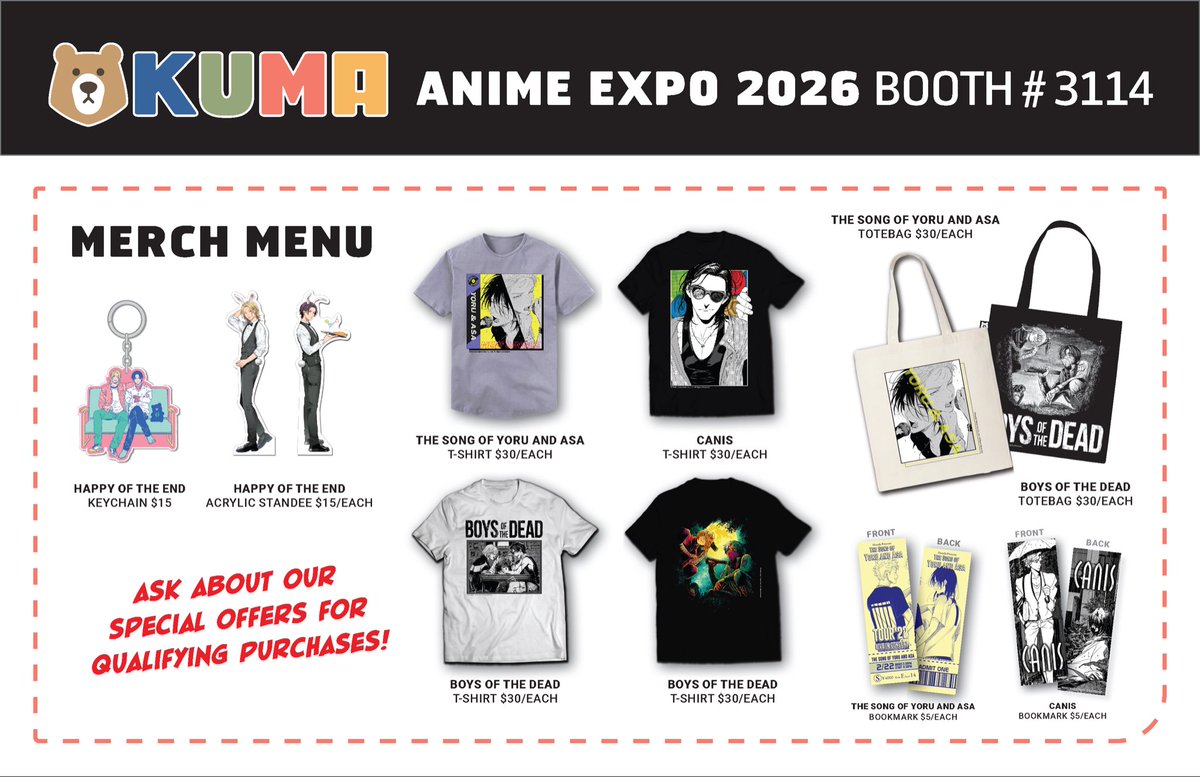 kumapub's tweet photo. Kuma is back at Anime Expo this year! Come visit us at the Denpa booth #3114! https://t.co/gLyjKeaRNd