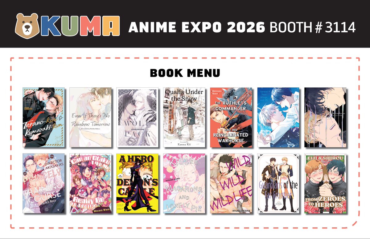 kumapub's tweet photo. Kuma is back at Anime Expo this year! Come visit us at the Denpa booth #3114! https://t.co/gLyjKeaRNd