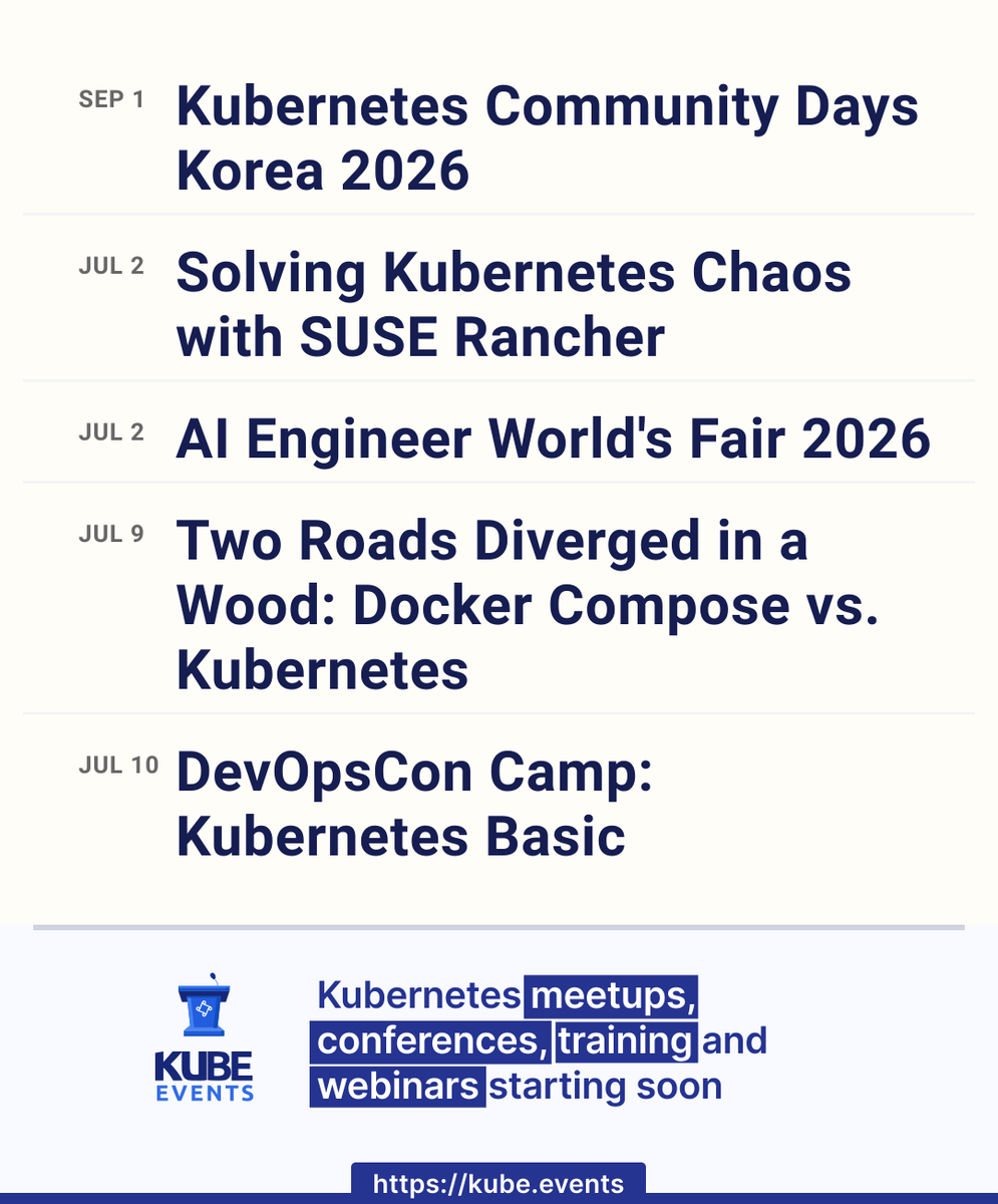 Kube Events (@K8sEvents) / Posts / X