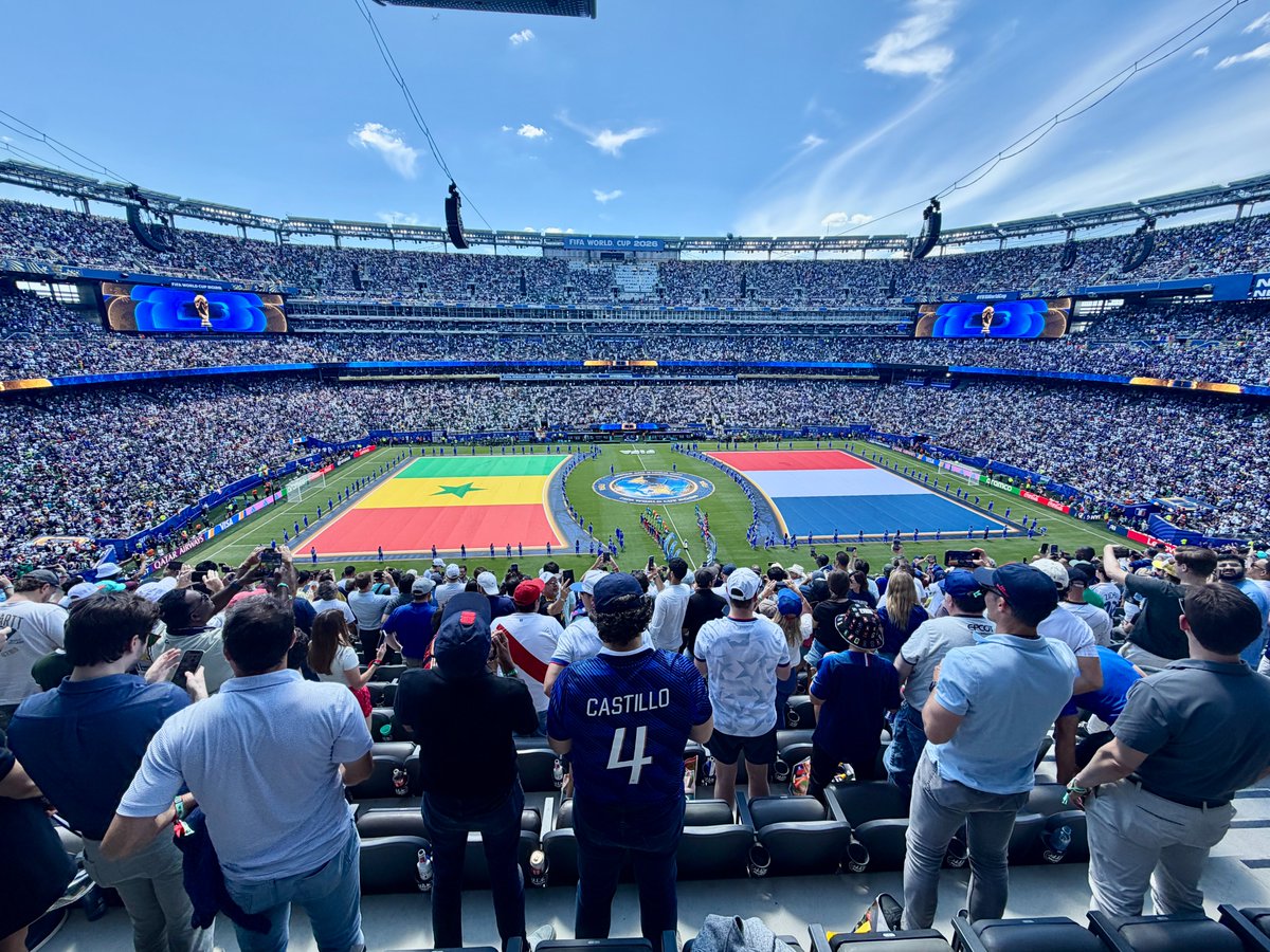 JasonYanowitz's tweet photo. I have 2 tickets for July 5 world cup at metlife.

Very good seats (see pic). Hospitality lounge. Free food and drink. But can no longer make it. 

DM if you want to buy. https://t.co/jSbGQMqs9e