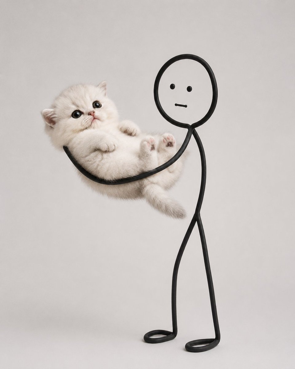 Cute Cat and Doodle Interaction
