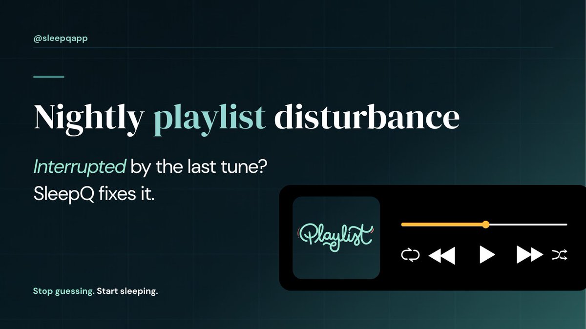 sleepqapp's tweet photo. Do you get jolted awake by your bedtime playlist? SleepQ analyzes and fixes it.

#sleepqapp #ouraring #whoop #galaxyring #amazfit #bestsleeptracker #sleeptracker https://t.co/oX93xZSZlM