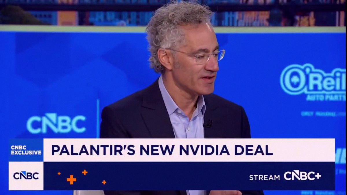 BridalVail's tweet photo. Alex Karp from Palantir says something's "gone completely wrong" with AI—calling out Sam Altman and Dario Amodei. 

He admits it sounds like he's just talking his book: "Against my own interest... I'm profiting from this."

His real point? Enterprises think: "I'll chil https://t.co/Xj9nN9oWtq