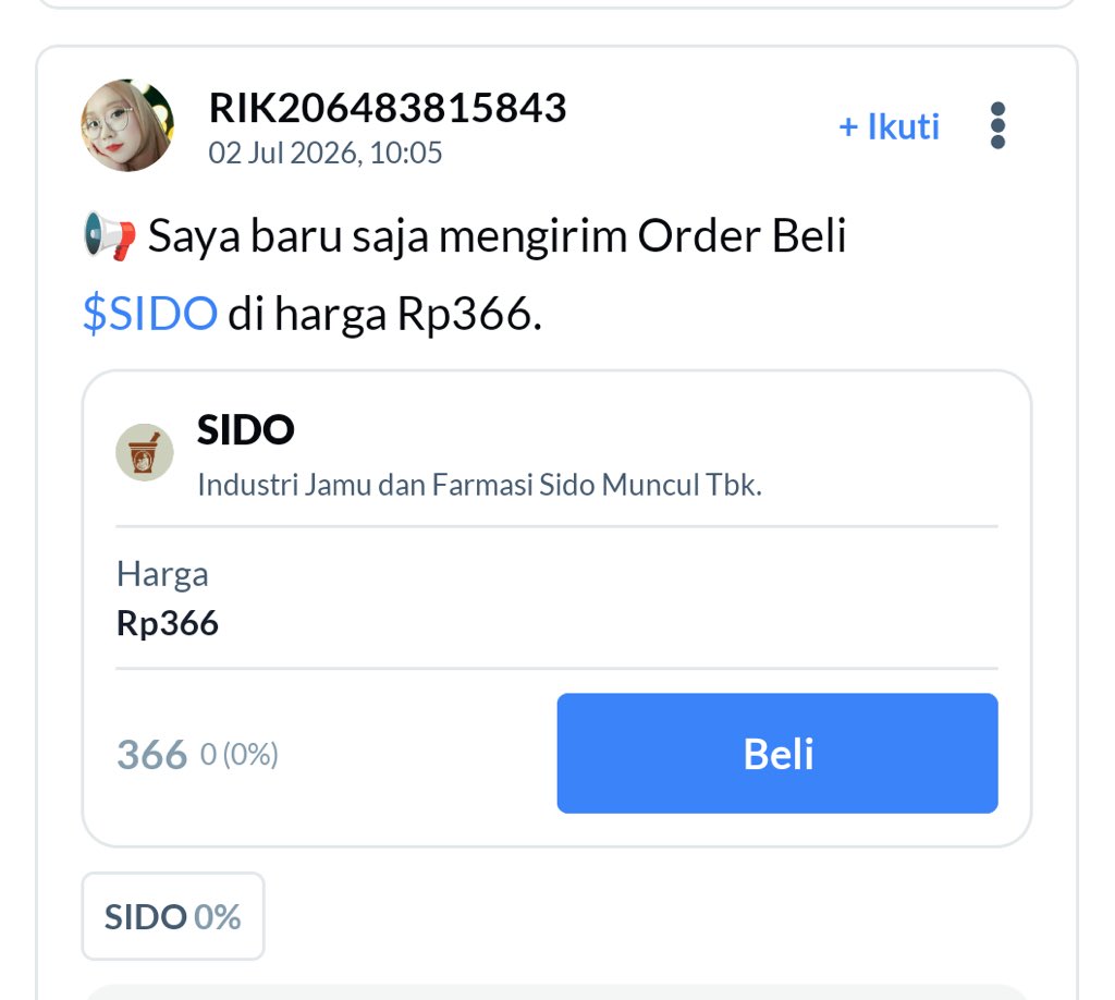 steviyunia's tweet photo. ngelirik chart SIDO yang udah longsor mentok ke bawah, tangan auto gatel buat nampung. serok tipis-tipis, moga aja jamunya manjur bikin harganya mantul #AplikasiAjaib #SIDO #investasi #trader https://t.co/cP7Wekbkyd