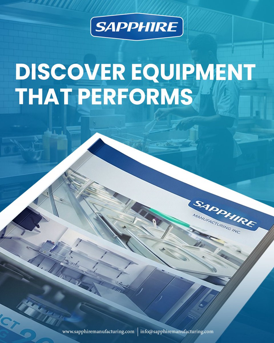 sapphire_ny's tweet photo. Explore the Sapphire Product Catalog.

Find commercial kitchen equipment built for performance.

✅ Prep, storage &amp; foodservice solutions
✅ NSF, ETL &amp; CSA certified products

Everything your kitchen needs in one catalog.

🌐 https://t.co/vB1EGhHKo6

#SapphireManufacturing https://t.co/KBz2pVB9gG