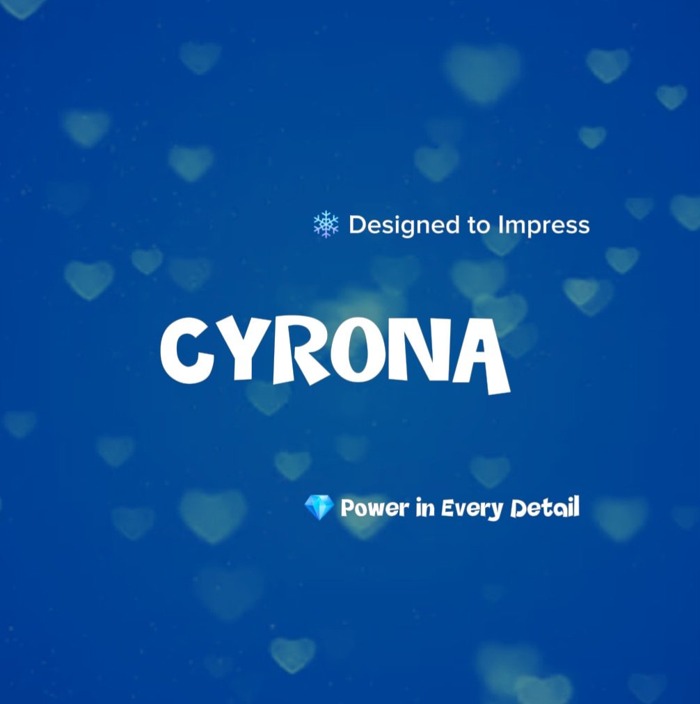 anu_boom1873's tweet photo. ❄️ Designed to Impress.
Meet CYRONA — clean, bold & unforgettable. 💎
🎨 Custom Logo Design
💰 300–500 BDT
📩 DM to order
#CYRONA #LogoDesign #CustomLogo #BrandIdentity #GraphicDesign #CreativeDesign #ModernLogo #DMToOrder https://t.co/LQTBoWPG10