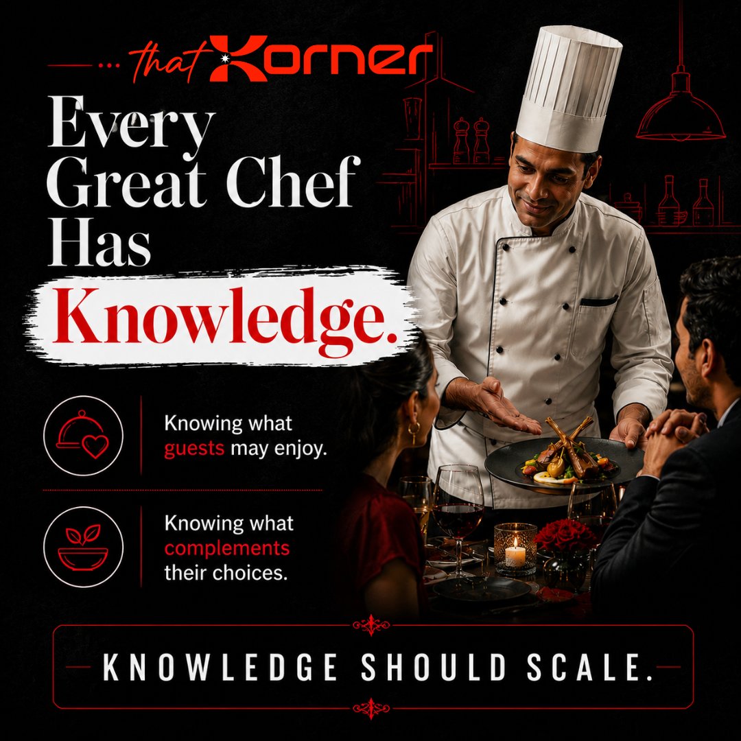 thatkorner's tweet photo. Every great chef has knowledge. The future belongs to restaurants that can scale it.

Discover how sharing culinary expertise improves recommendations and guest experiences.

https://t.co/WS6d1slArZ

#Hospitality #GuestExperience #RestaurantInnovation https://t.co/PpB3qXo9LL