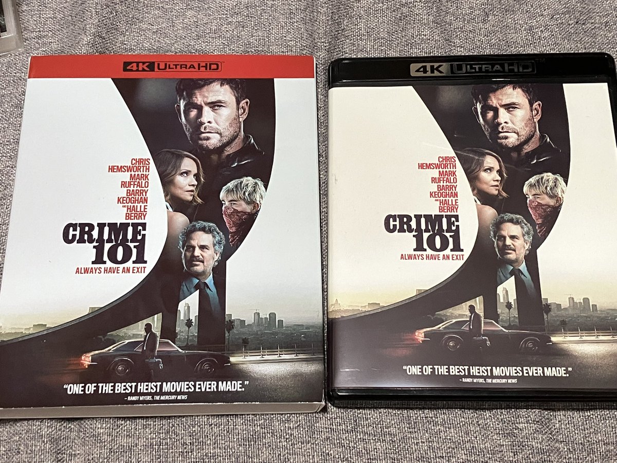 akihiko89's tweet photo. Amazon MGM映画『クライム101』アライアンスUS盤4K UHD。
英語ドルビーアトモスと日本語吹替DD5.1ch音声、日本語字幕を収録。特典映像はなし。 https://t.co/iTNzzKjOZS