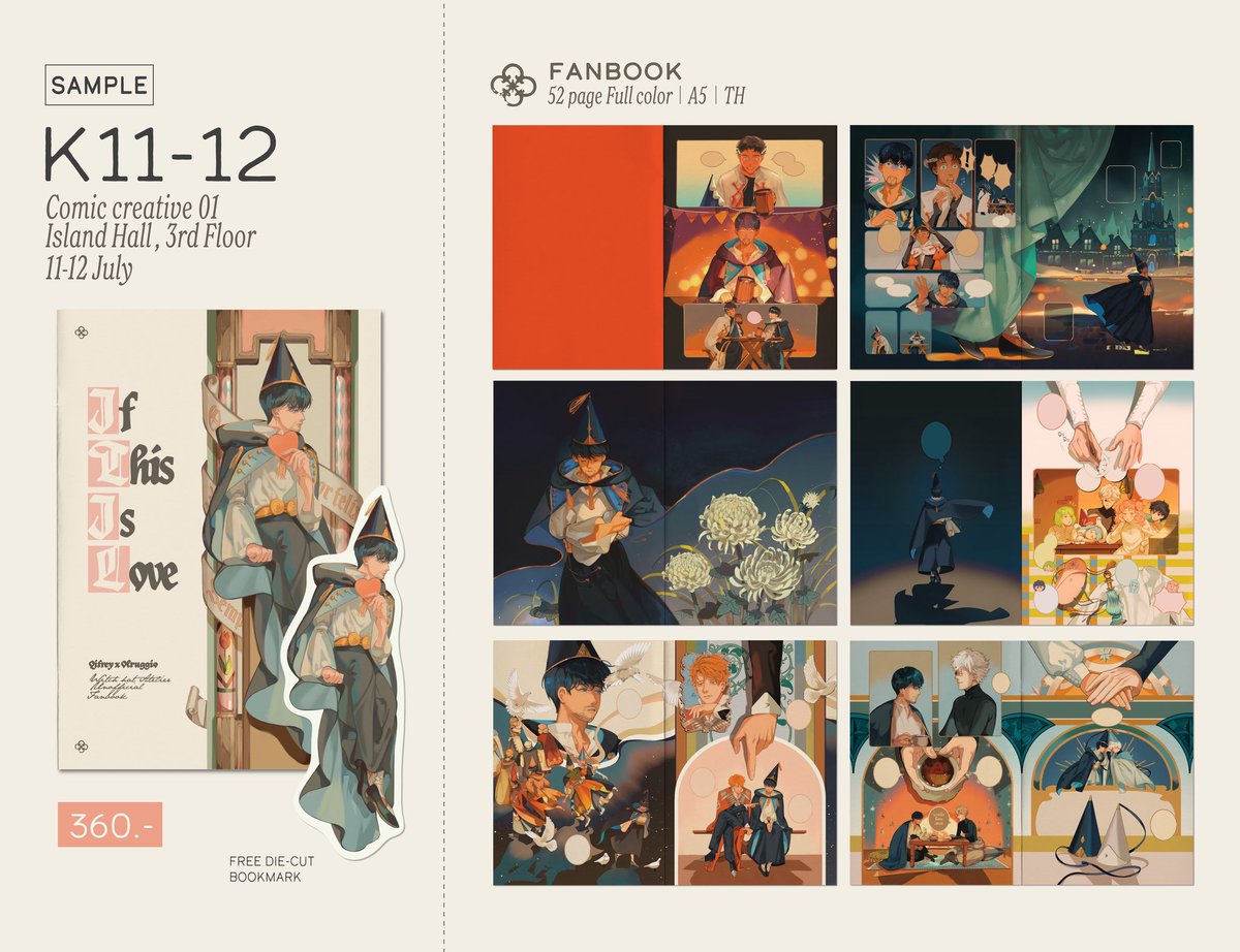 _asdfjklx's tweet photo. If this is love 
Witch hat atelier Doujinshi
Qifrey x Olruggio

52p | A5 | TH | Full color | 
☞ #ComicCreative1 #CC1 K11-12 

Sample below ↓
#qioru #witchhatatelier https://t.co/6xXPlxVApz