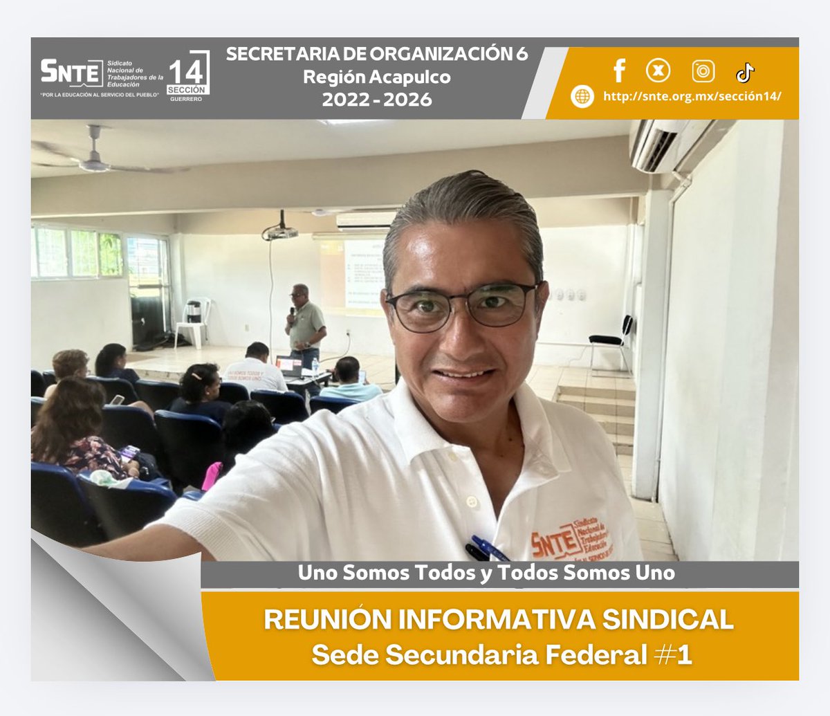 jairestrada1201's tweet photo. JORNADA DE REUNIONES DE INFORMACIÓN SINDICAL 

✅ Con la indicación del Srio. Gral. de la Sección 14 del SNTE, Mtro. Silvano Palacios Salgado, realizamos reuniones informativas con Srios. Grales. Delegacionales y Rptes. de Centro de Trabajo de las MICROREGIONES 1, 2, 3 y 4. https://t.co/1TcqzpE91v