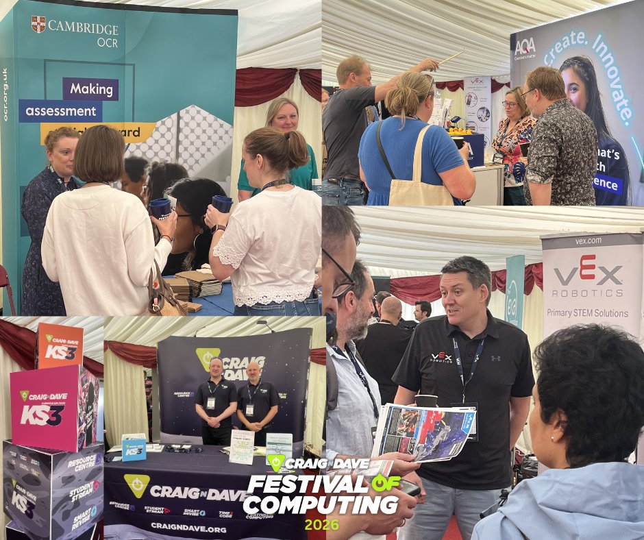 craigndave1's tweet photo. A huge thank you to all of our incredible sponsors for helping make the #FestivalOfComputing26 such a fantastic success! 💚
Your support, enthusiasm and commitment to computing education made all the difference. We couldn't have done it without you.
#TeamCompSci #CraignDave https://t.co/2lkq23a1SC