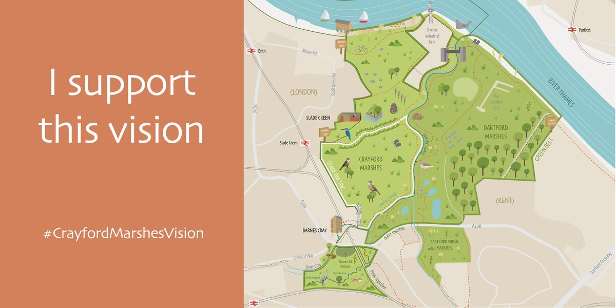 zimmer_donna's tweet photo. Good to hear @CameronSmithUK @LBofBexley confirm that @MarshesCrayford will stay #GreenBelt and our wonderful wildlife will be protected! 👏🏻
Take a look 👀 at our vision: https://t.co/U4Thh4kFol @Buzz_dont_tweet @RSPBEngland @CPRELondon @joe_beale @Thames21 https://t.co/fz87aDEe57