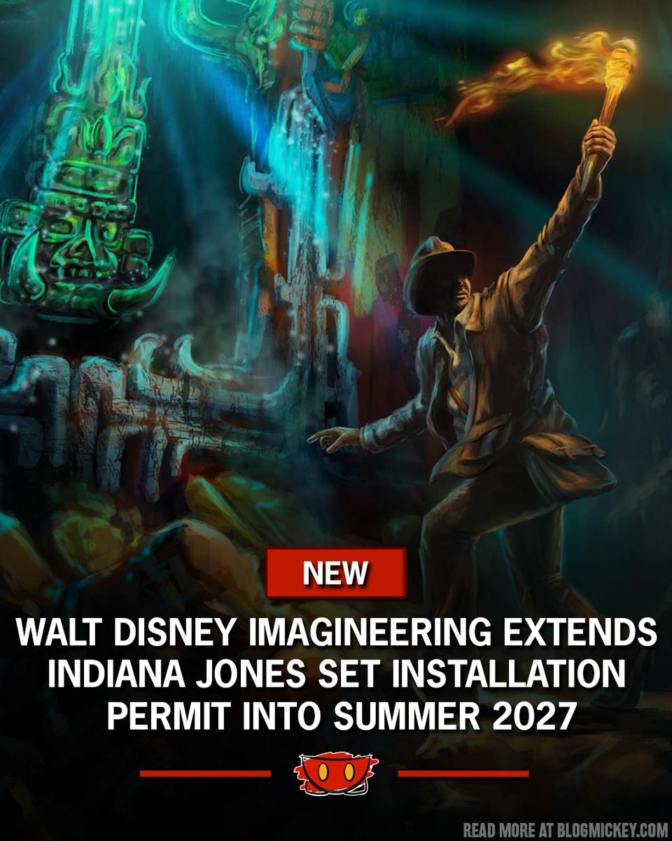Blog_Mickey's tweet photo. Walt Disney Imagineering has extended a set installation permit for the Indiana Jones attraction coming to Disney's Animal Kingdom

DETAILS: https://t.co/GRbRoA19LH https://t.co/eJ1Ly6UHeQ