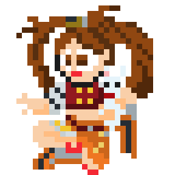 MACD5752's tweet photo. ドット絵新作〜✨
紗夢です。…このキャラバランスがとにかく難しかった…💦
ちゃんとウサギ持たせてるの解るかね?w
残りはロボカイだけだ…頑張って作るかね。
#GGST #ドット絵 #ロックマン風ドット絵 #GGST_JM https://t.co/AjUHQMjWSW