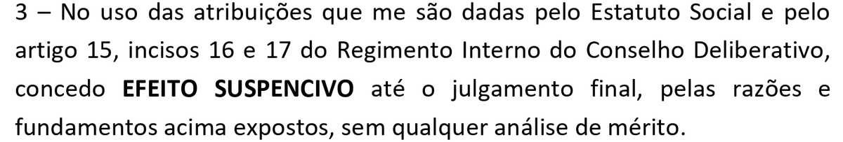 VDA_FC's tweet photo. MAIS UMA ABERRAÇÃO !

O Presidente do Conselho Deliberativo aplica efeito SUSPENSIVO (embora esteja escrito "SUSPENCIVO" no documento) levando de volta ao clube Valmir e Claudinei, previamente afastados.

Com qual objetivo essa decisão teria sido tomada? Quais os ganhos para o Corinthians ?
Quem mais tentarão trazer de volta ?

Falta muito para a IJ acontecer ?

#Corinthians #Vozdaarquibancadafc #Rolocompressor