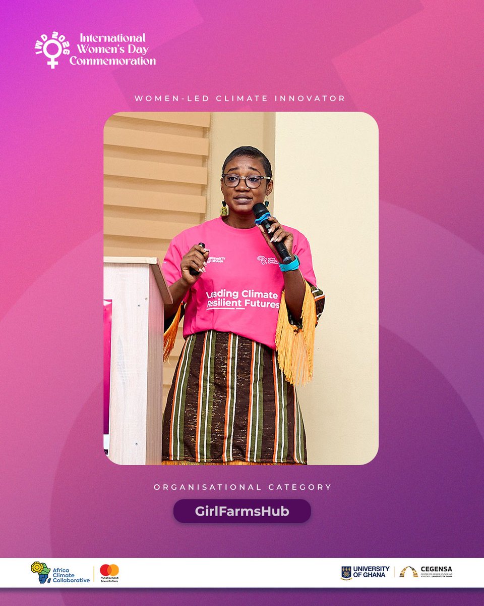 ACCollab_UG's tweet photo. @GirlFarmsHub presents a women-led Miracle Berry value chain for climate resilience and economic empowerment in Northern Ghana.
@ACCollab_UG at @UnivofGh and the @MastercardFdn celebrate your contribution to inclusive climate action.
#AfricaClimateCollaborative #IWD2026 https://t.co/71azOp3p7C