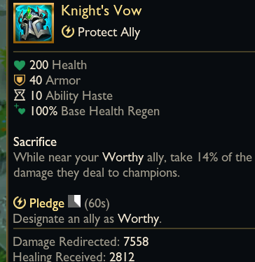 zac_gaming__'s tweet photo. leaguetwt will say knights vow is dogshit on yuumi and then it solo wins the entire game https://t.co/VpxcM6B6E4