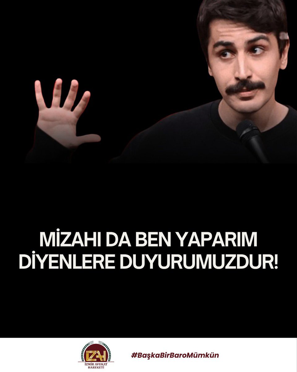 izmiravhareketi's tweet photo. Mizah, İzahı olmayan hareketleri dile getirme sanatıdır. Mizah, iktidar otoritesinin saçmalıklarına söylenecek söz bulunamadığı yerde dillendirilen neşedir. 

Deniz Göktaş'ın Harbiye Cemil Topuzlu Açık Hava Tiyatrosu’nda yapmış olduğu gösterisi sebebiyle gözaltına alınmasının hukukla bağdaşan bir yanı yoktur.

Bireylerin gözaltına alınarak, gözaltı sürecinin normalleştirilmesi AİHM içtihatlarında tanımlanan Chilling Effect (Caydırıcı Etki) kavramının tezahürüdür. 

Her şeyi ben bilirim diyen bir iktidar; bu ülkede mizahı da ben yaparım demektedir. 

#İzahıOlmayanŞeyinMizahıOlur