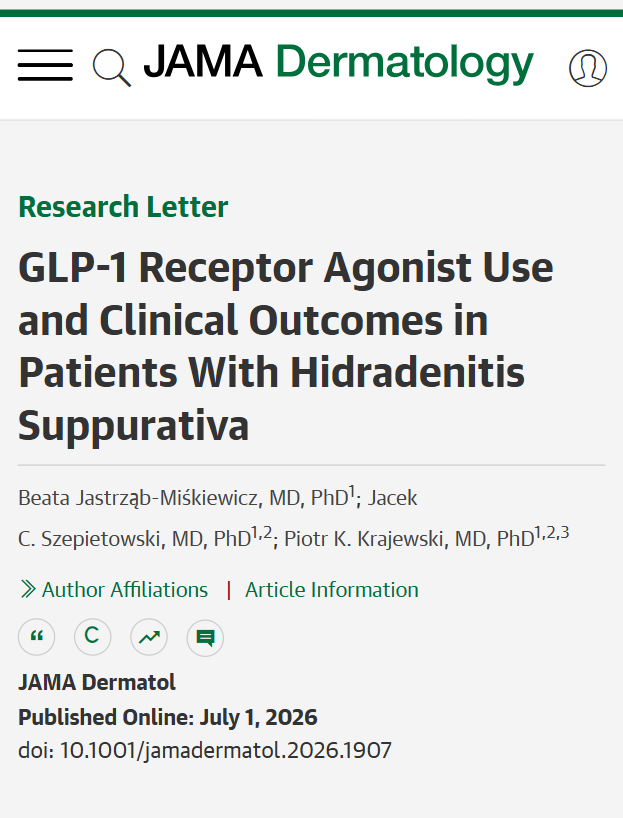 glp-1 hidradenitis suppurativa JDD Buzz Series | Agonists for Study: No Link Seen Between