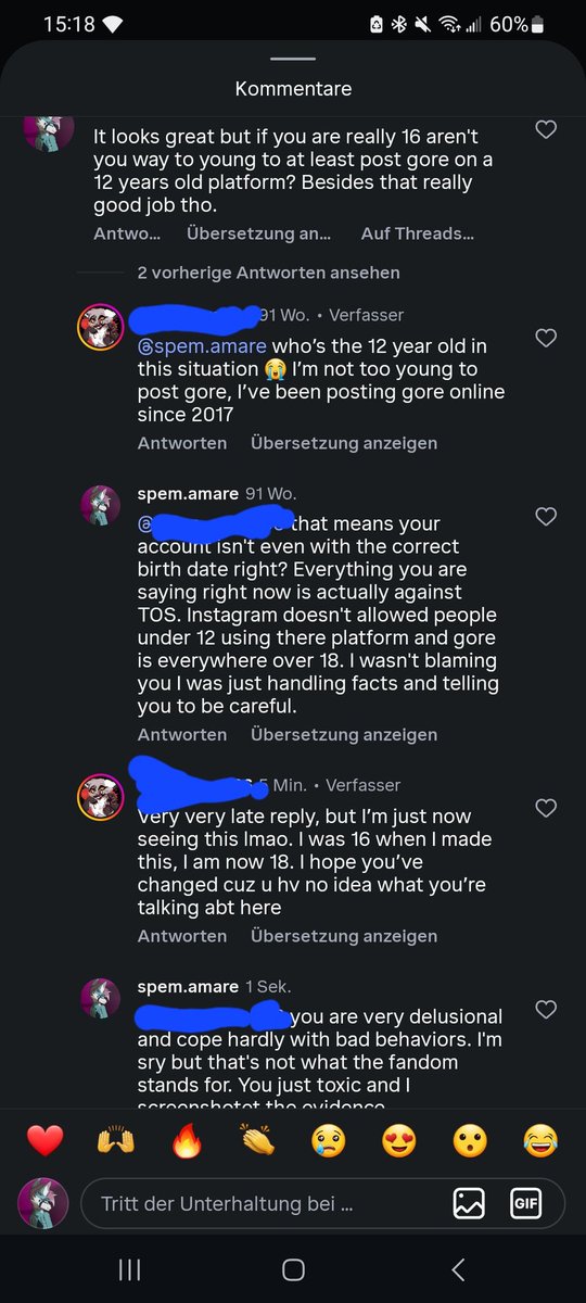 SpemAmare's tweet photo. BEWARE:
This artist can't take critic and run  a normal conversation. She has 0 emotional control and misbehaved alot. She told me to kill myself and even did it on a post nothing to do with the thematic. She tries to find a place to attack people for any critic she gets. https://t.co/YgYbfVM49I