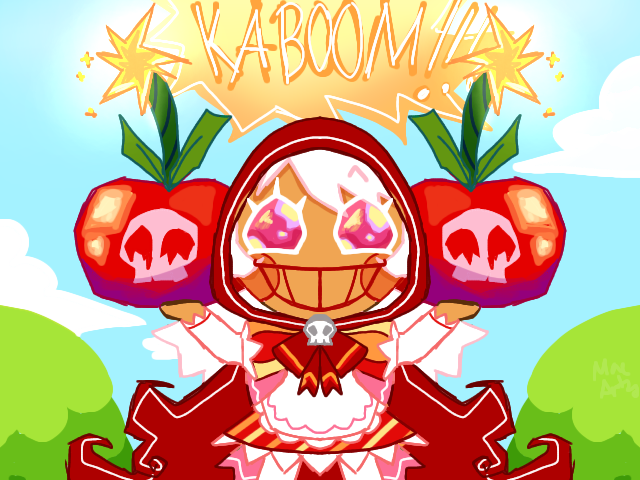 maeartzs's tweet photo. Kaboom!!!!!!!! 
#cherrycookie #gingerbrave #blueslushycookie #cookierunovensmash https://t.co/XkmGGxKsFi