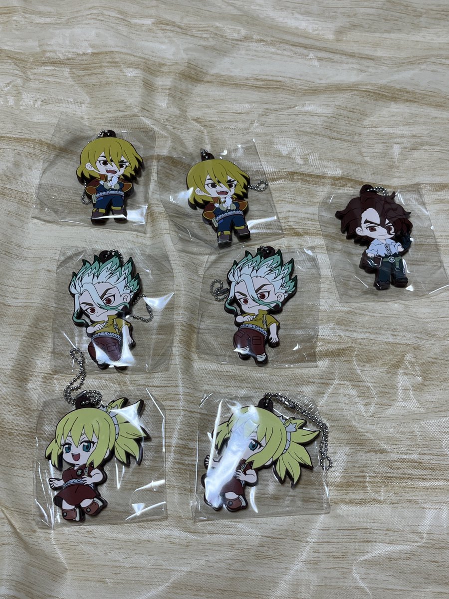 krsmax's tweet photo. 【交換/譲渡】Dr.STONE ドクターストーン ガチャガチャ カプセルトイ ラバーキーチェーン アクリルスタンド

譲
アクスタ 千空、龍水、コハク
ラバキー 千空、龍水、SAI、コハク

求
ラバキー スタンリー1、定価+送料
譲渡は複数まとめて、コハク含む優先

7/5星願手渡し可能。 https://t.co/ICxfEtqR7s