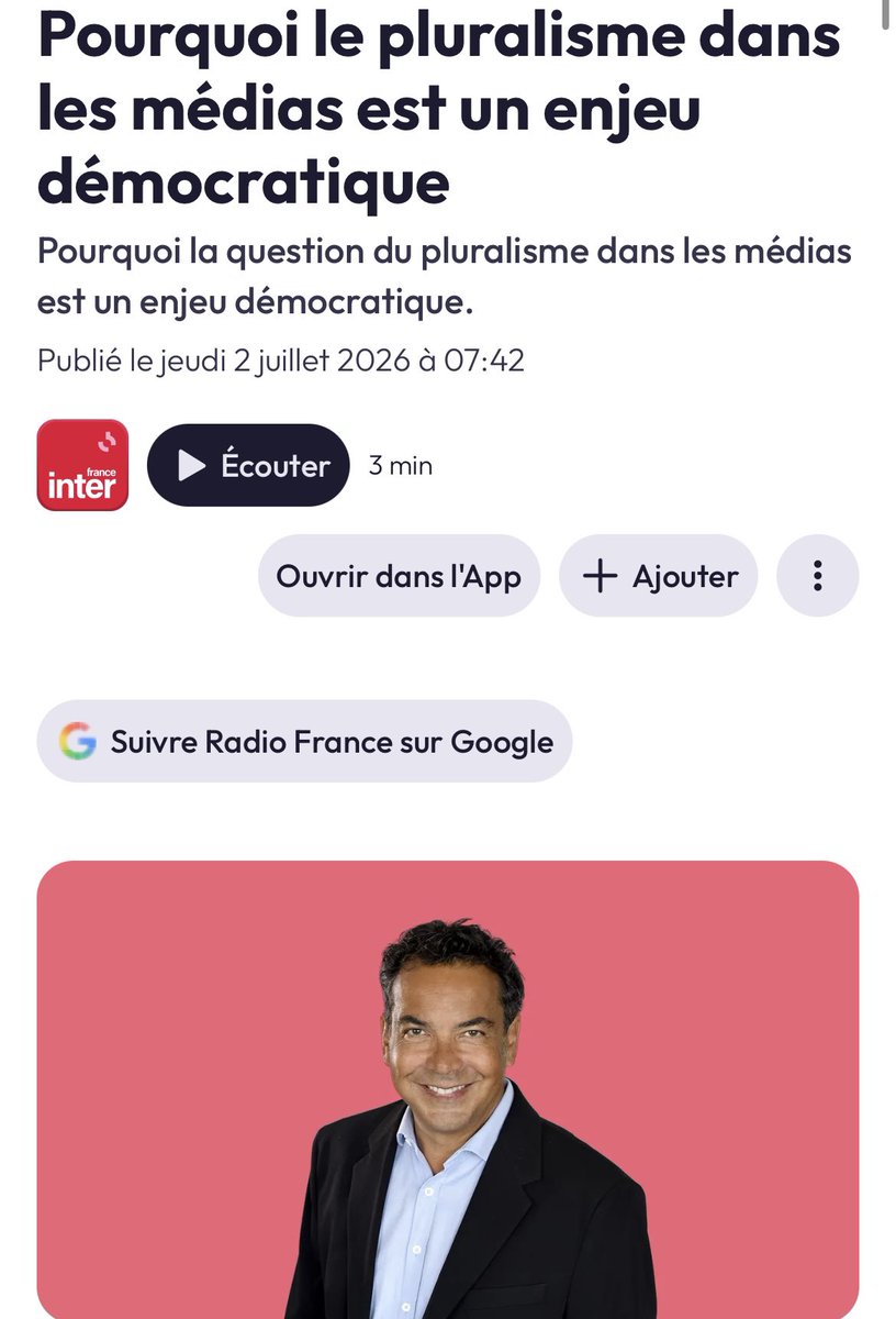 DestinationTele's tweet photo. Ce jeudi chronique pour fermer CNews, des émissions pour soutenir l’immigration, défendre les livreurs Uber sans-papiers et les intermittents…
Radio France avait un message à nous faire passer aujourd’hui, oui mais lequel ? 🤔 https://t.co/K7zLVTM7tv