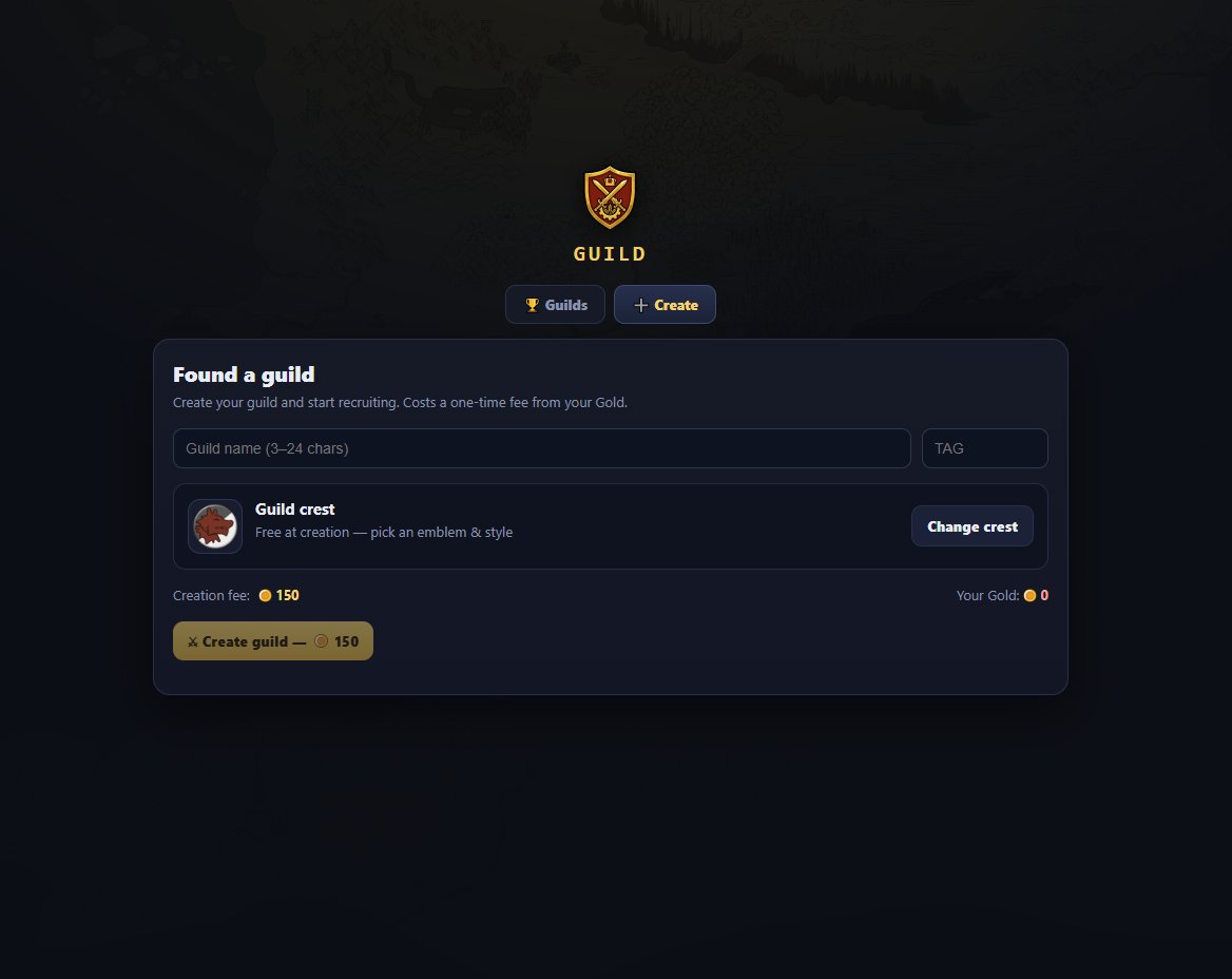 runiverseIdle's tweet photo. ⚔️ GUILDS are now LIVE in Runiverse Idle 🛡️
https://t.co/f4rLIqA5XU

Team up, level your guild together, and unlock guild-wide perks:
⛏️ +gathering  ✨ +XP  ⚡ +arena energy  👥 +roster slots
⚗️ Brew XP elixirs in the Alchemy lab
🏆 Climb the guild leaderboard

Create or join yours