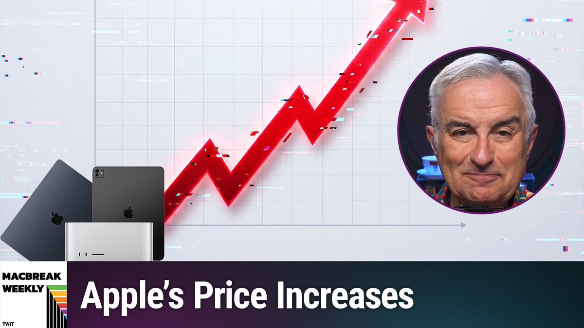 TWiT's tweet photo. Apple prices are climbing.

MacBreak Weekly looks at price spikes on iPads, MacBooks, and Mac Studios, the memory chip fight behind them, App Store behavior logging concerns, and faster security fixes as AI makes bugs more dangerous.

Listen here:
https://t.co/cdNmJ8wPZZ https://t.co/bebdlQosZB