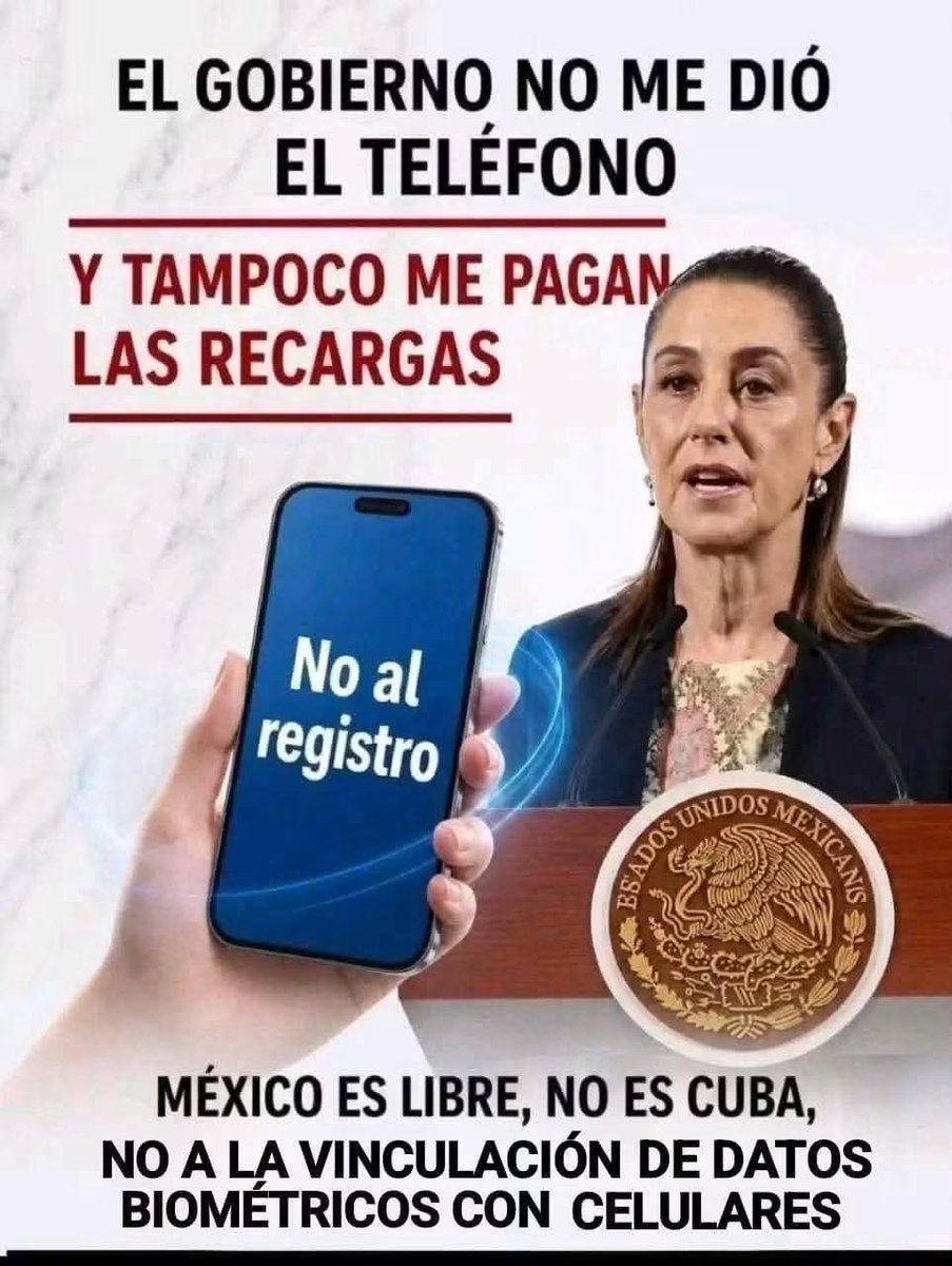 EGaona14's tweet photo. No se ustedes, pero yo NO REGISTRO MI NÚMERO!! 😡

#YoNoRegistro 📲 https://t.co/bWGIjXvqVi