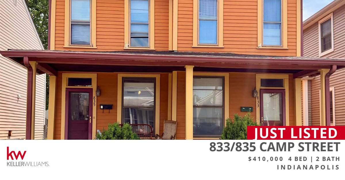 urhomefinder's tweet photo. 📍 Just Listed 📍 Take a look at this fantastic new property that just hit the market located at 833/835 Camp Street in Indianapolis. Reach out here or at (317) 413-8352 for more information https://t.co/ra8DdjVo3a https://t.co/wI0MvTNRSi