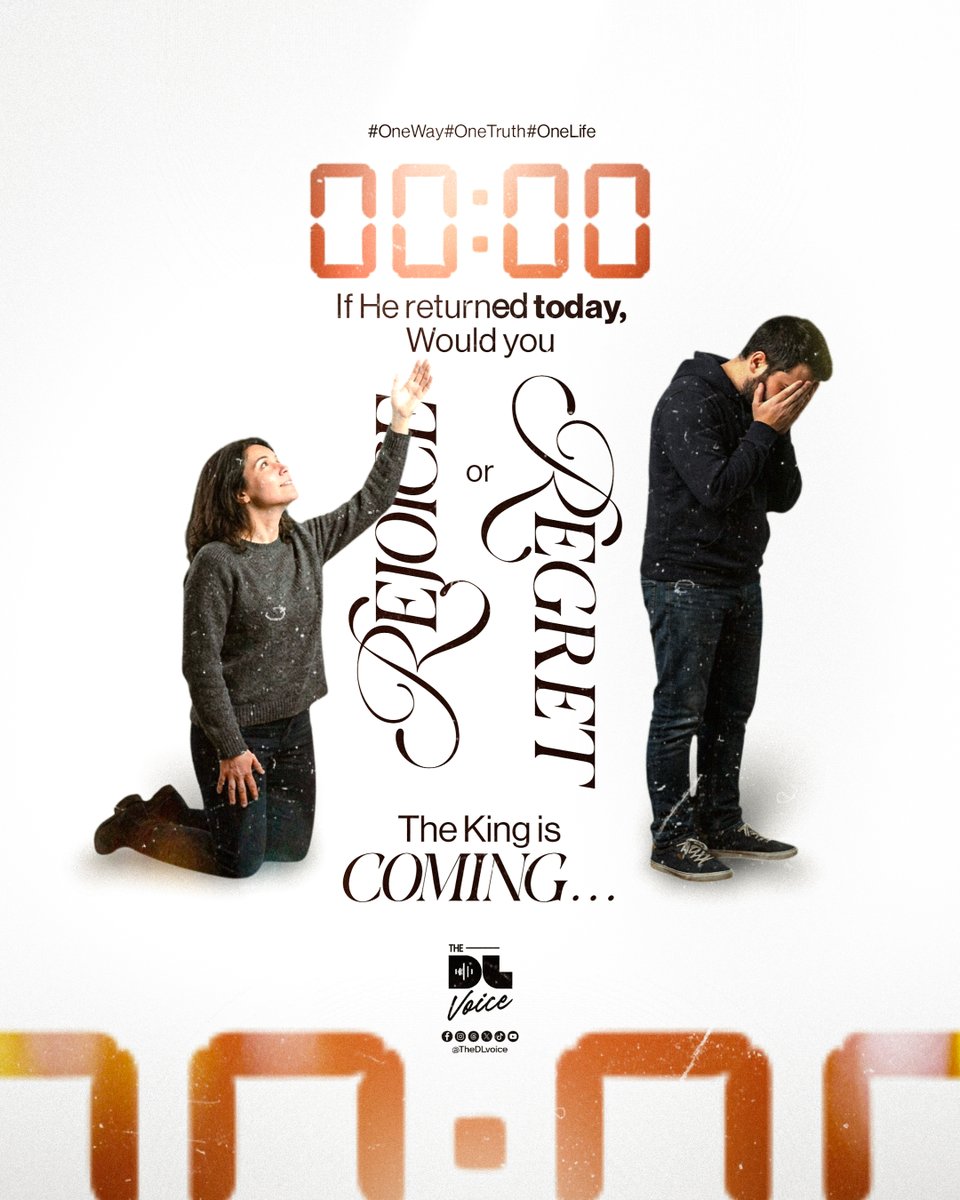 TheDLvoice's tweet photo. “Behold, I come quickly; and my reward is with me.”
— Revelation 22:12
#OneWay
#OneTruth
#OneLife
🖼️ @Oluwakejifatola https://t.co/EisrY2yorZ