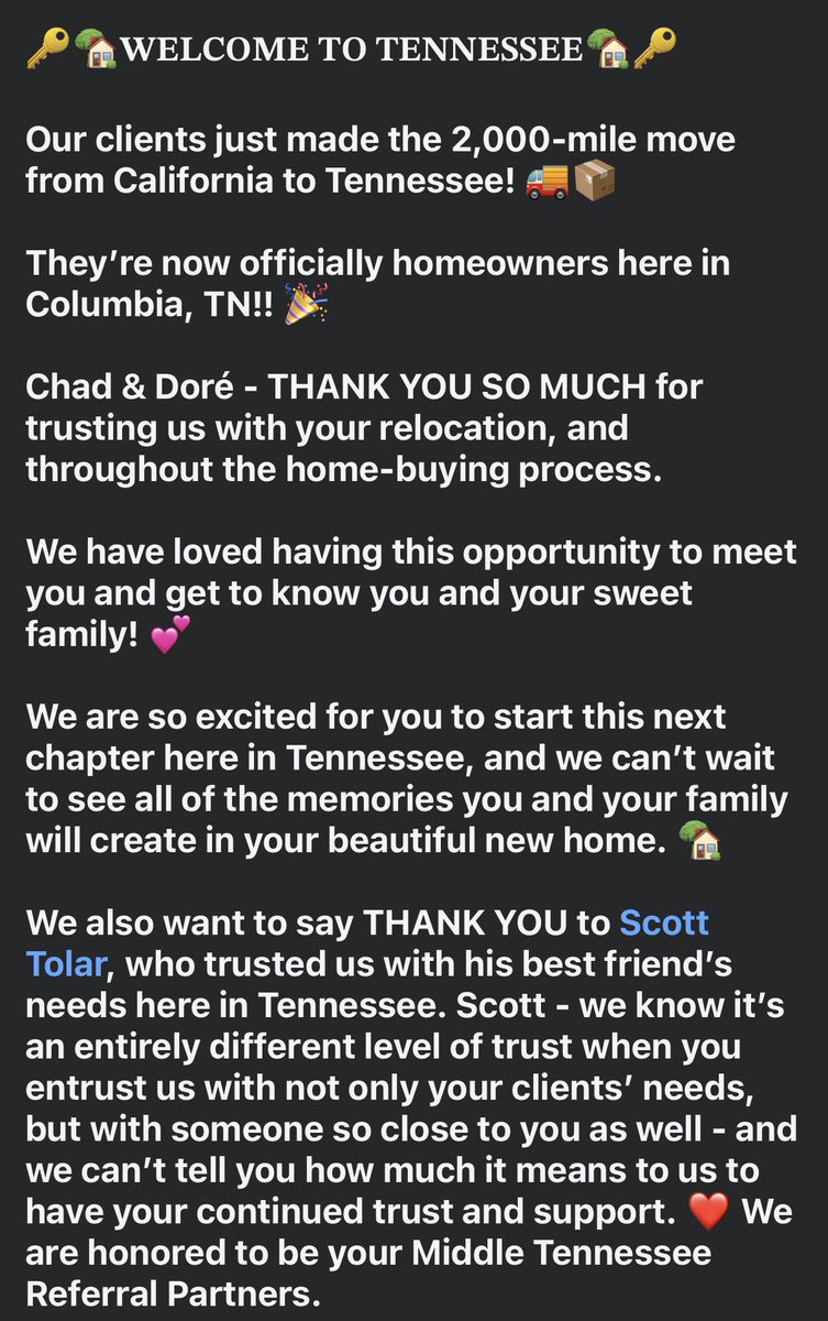 RPearsonRealtor's tweet photo. 🔑🏡𝐖𝐄𝐋𝐂𝐎𝐌𝐄 𝐓𝐎 𝐓𝐄𝐍𝐍𝐄𝐒𝐒𝐄𝐄🏡🔑 

𝐑𝐚𝐥𝐩𝐡 &amp; 𝐇𝐨𝐥𝐥𝐢 𝐏𝐞𝐚𝐫𝐬𝐨𝐧
REALTORS®
𝐓𝐡𝐞 𝐏𝐞𝐚𝐫𝐬𝐨𝐧 𝐆𝐫𝐨𝐮𝐩
𝐨𝐟 𝐊𝐞𝐥𝐥𝐞𝐫 𝐖𝐢𝐥𝐥𝐢𝐚𝐦𝐬 𝐑𝐞𝐚𝐥𝐭𝐲

📲615-476-7233
📧RalphPearson@kw.com https://t.co/Lfaat8nd1H