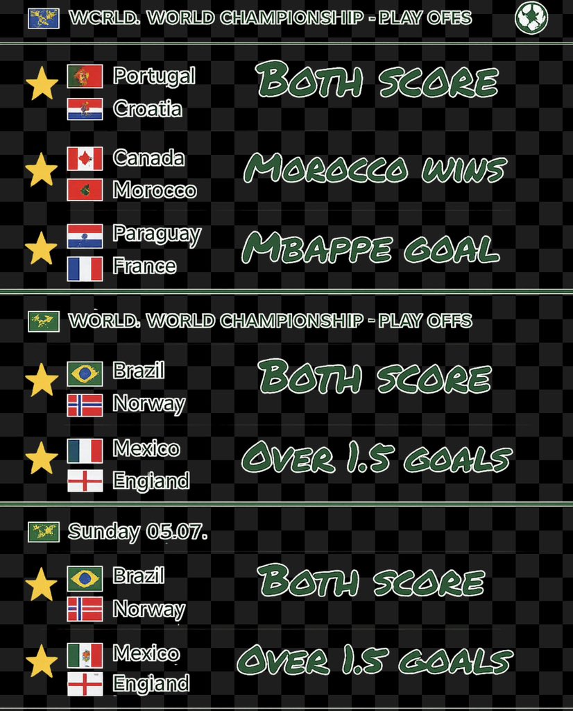 Aiprotips1's tweet photo. World Cup 

parlay🫰❤️ https://t.co/5s68dxFCj2