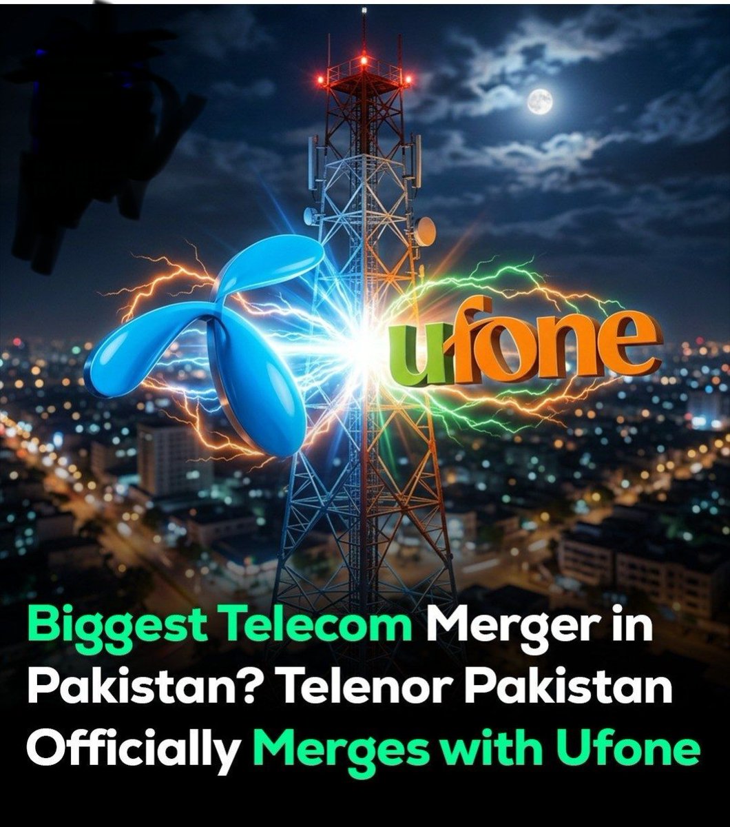 adeelaawarsh's tweet photo. The merger between Telenor Pakistan and Ufone has now been officially completed.

#fifaprediction #FootballBusiness #FootballTickets #OlympiacosBC #moiséstvn #ai月曜日の制服少女 https://t.co/1Wm0n2Gsat