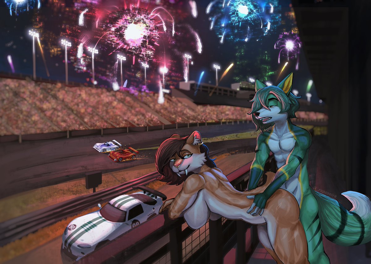 _raposeira's tweet photo. "Watching a race is great, but... priorities first."
#furryartㅤㅤㅤ 
#artwork
comm for @Racing_Kitty and @MixedToofer https://t.co/3j4RAKlOJL