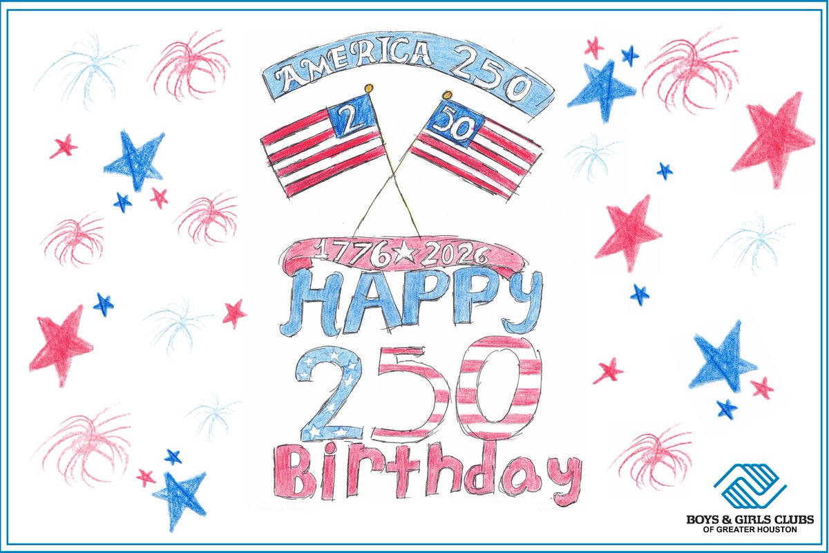 bgcghouston's tweet photo. Celebrate America's 250th by investing in its future. 

Every gift helps Club Kids grow into tomorrow's leaders.

Give today: https://t.co/siW55JlKzP

#America250 #GreatFutures #YouthDevelopment https://t.co/JWf6T32Q9I