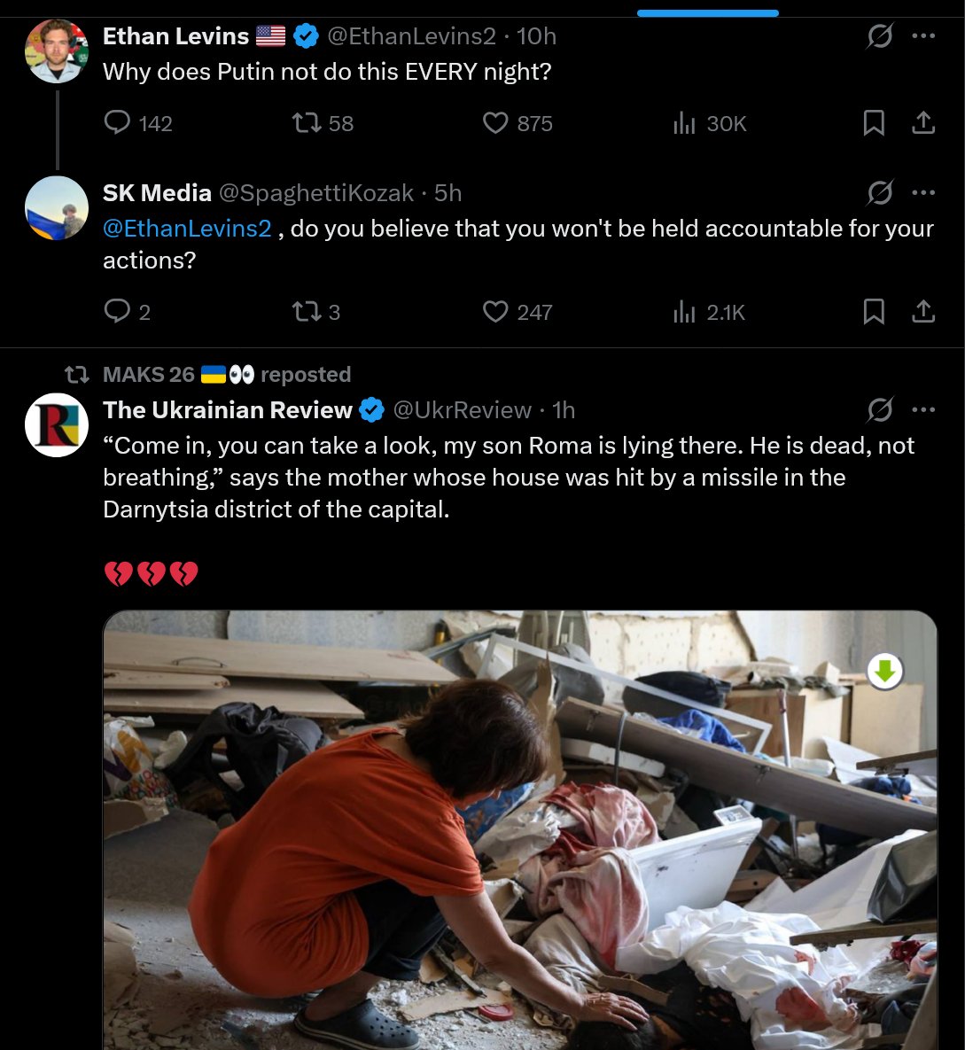 Pandamasque's tweet photo. Typical X timeline, when you're Ukrainian: https://t.co/SUzctjIUme