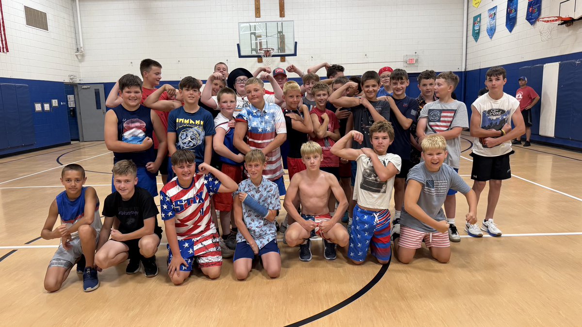 DuPecRivermen's tweet photo. The Jr. Rivermen got a taste of 6am #BreakfastClub workouts the last few months. Today they celebrated their last offseason workout with the 1st Annual Jr. Rivermen Freedom Games! ๐บ๐ธ
#BurnTheShips๐ฅ https://t.co/tmj8p2DUT0