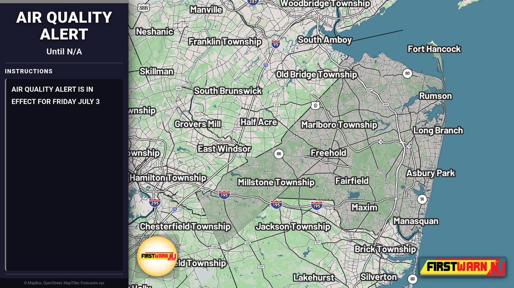 FirstWarnNJ's tweet photo. Air Quality Alert has been issued for Western Monmouth, Eastern Monmouth. Expires at N/A. https://t.co/Dcv8xAnmka